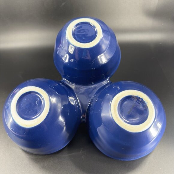 Deartis Cobalt Blue 3 Section Handled Condiment Serving Dish Plate Portugal VTG - Picture 6 of 12